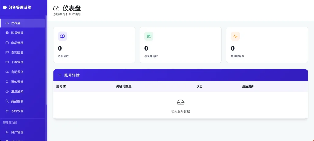 闲鱼全自动管理系统
